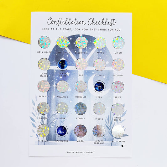 Constellation Scratch Off Poster