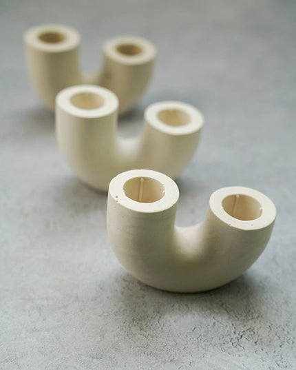 U Shape Dinner Candle Holder - Handmade pieces