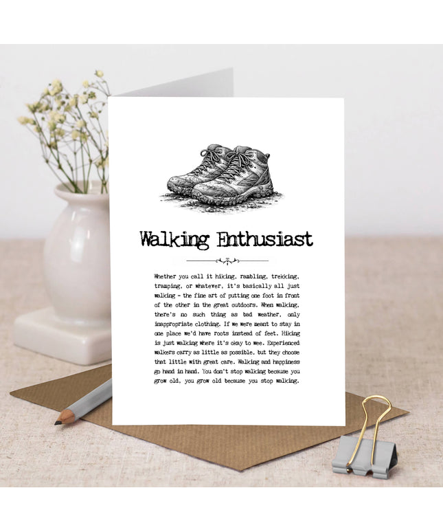 Walking Enthusiast Outdoorsy Quotes Card
