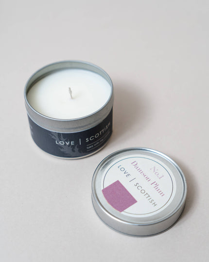 Damson Plum Scented Candle Tin