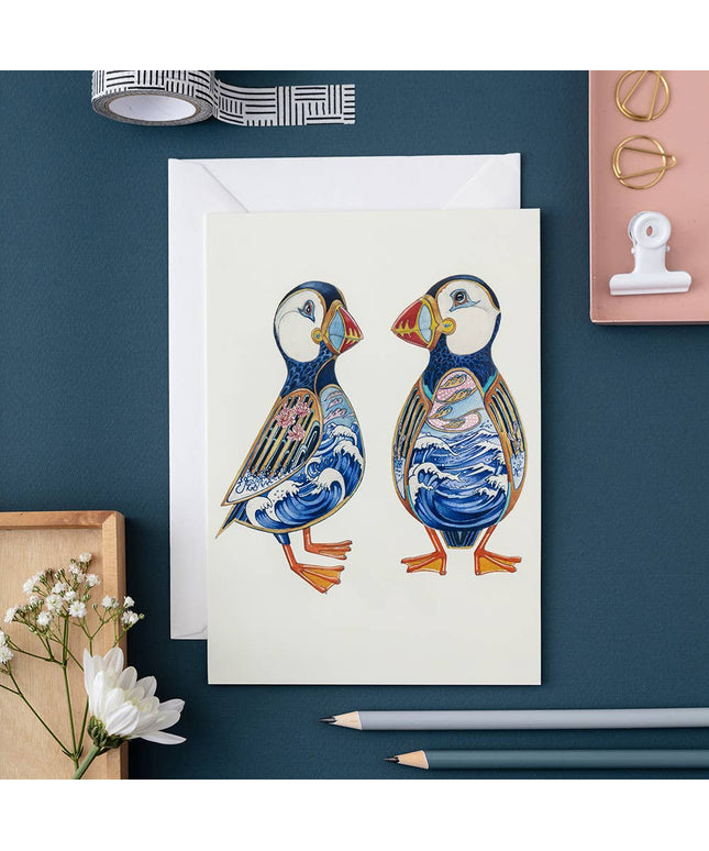 Puffins Art Card