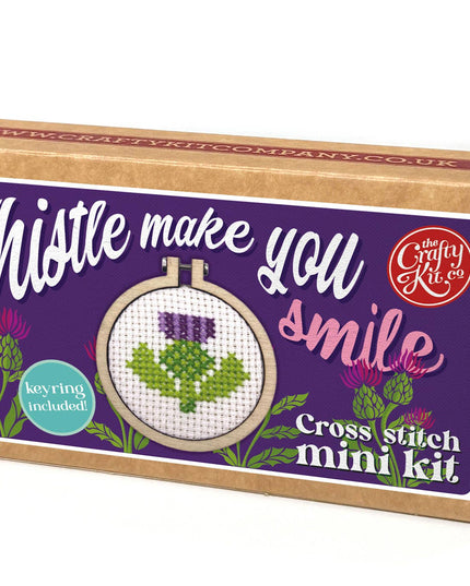 'Thistle Make You Smile' Mini Matchbox Cross Stitch Kit