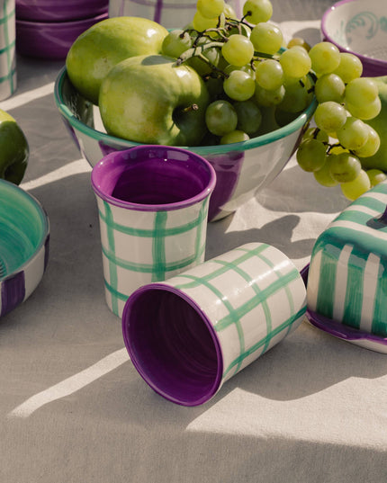 Ceramic Cups - Hand-Painted Coffee Mugs from Spain - Esmeralda