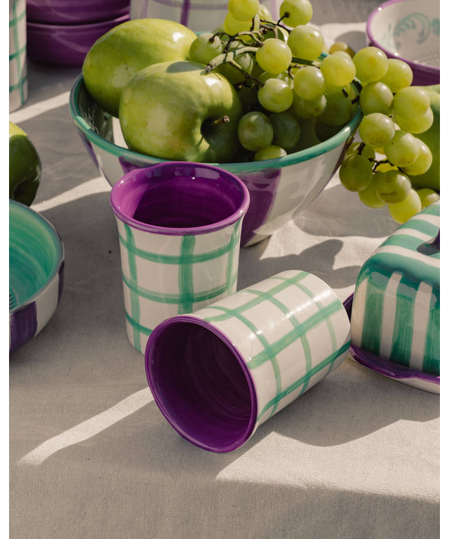 Ceramic Cups - Hand-Painted Coffee Mugs from Spain - Esmeralda