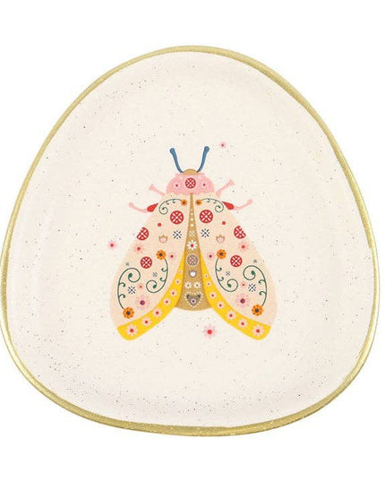 Floral Moth Trinket Dish