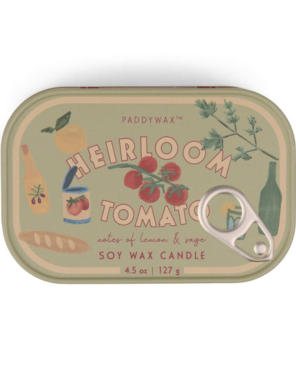 Paddywax Bistro Tomato Tin Candle - Heirloom Tomato