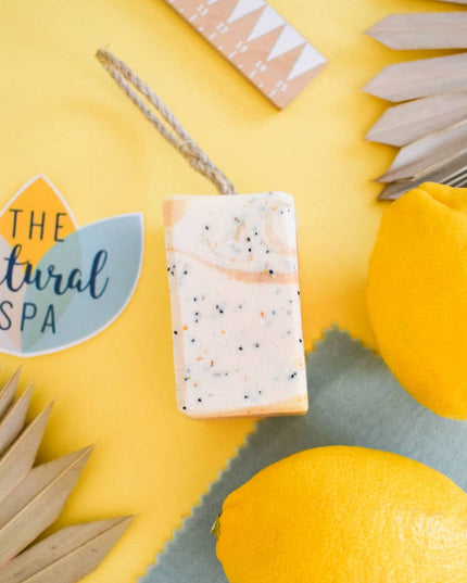 Lemon Sorbet Soap On A Rope 100g Paper Label