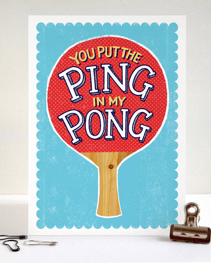 Ping Pong Love Card