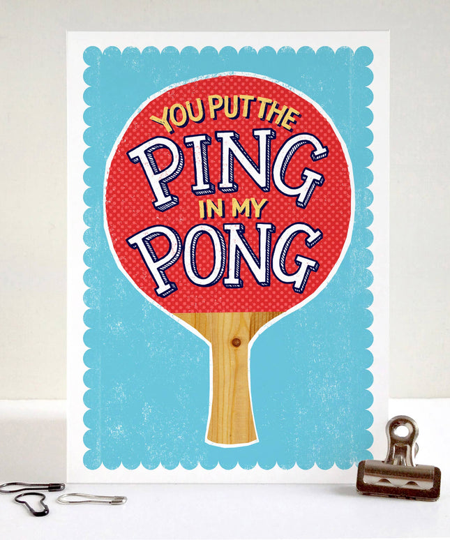 Ping Pong Love Card