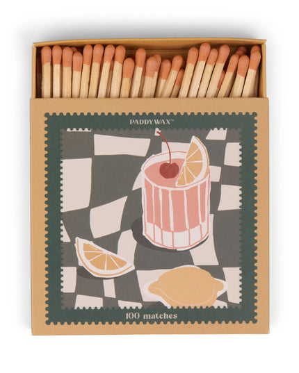 Paddywax Jumbo Boxed Matches - Cocktail
