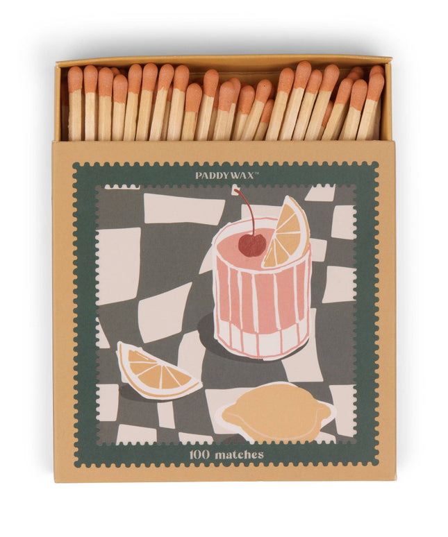 Paddywax Jumbo Boxed Matches - Cocktail