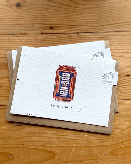 Plantable Greeting Card - Fancy a bru