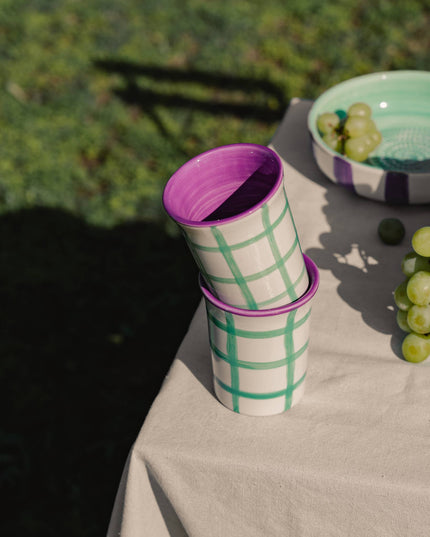 Ceramic Cups - Hand-Painted Coffee Mugs from Spain - Esmeralda