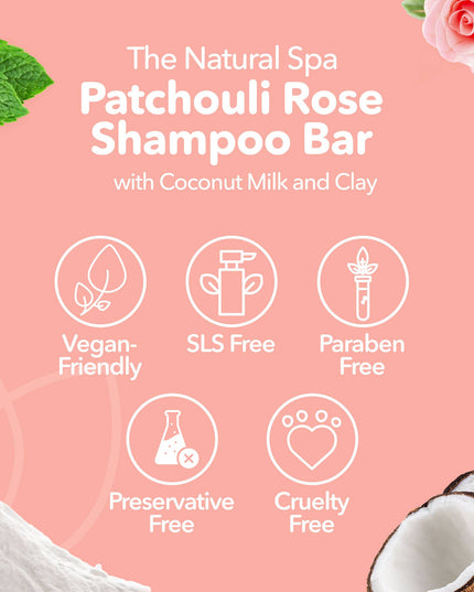 Patchouli Rose Shampoo Bar - Suitable for all hair types