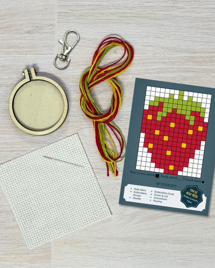 'I'm Berry Grateful' Mini Matchbox Cross Stitch Kit