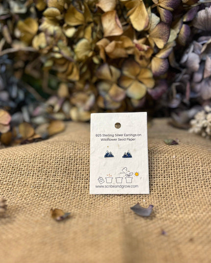 Blue Mountain STUDS - 925 Sterling Silver Earrings