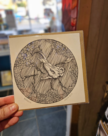 Birds, Beasts and Inky Water Worlds Cards Mermaid