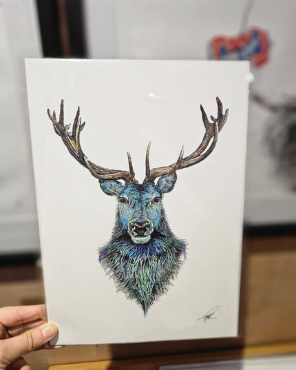 Pointillism Art Prints - Thistles & Scotland