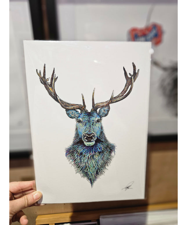 Pointillism Art Prints - Thistles & Scotland