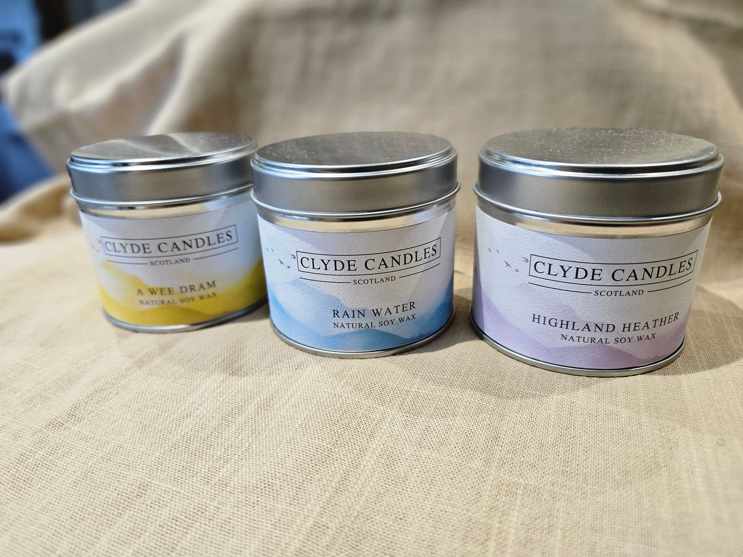 Clyde Candle Tins - three scents