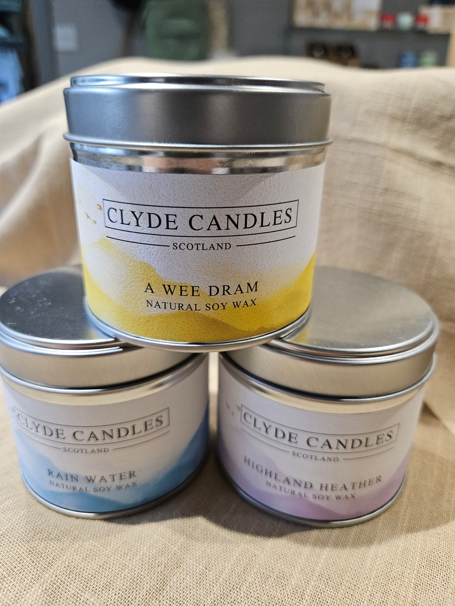 Clyde Candle Tins - three scents