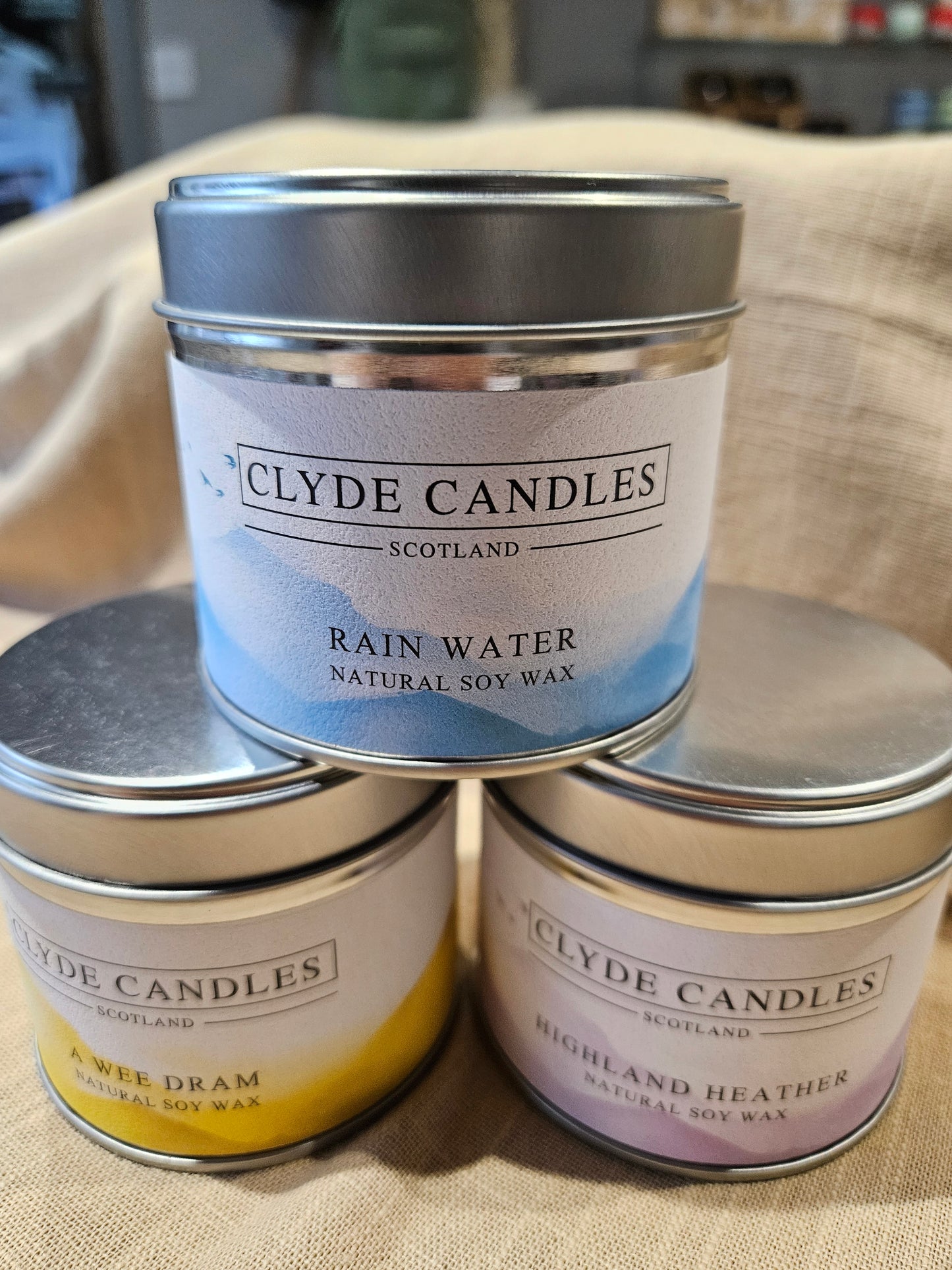 Clyde Candle Tins - three scents