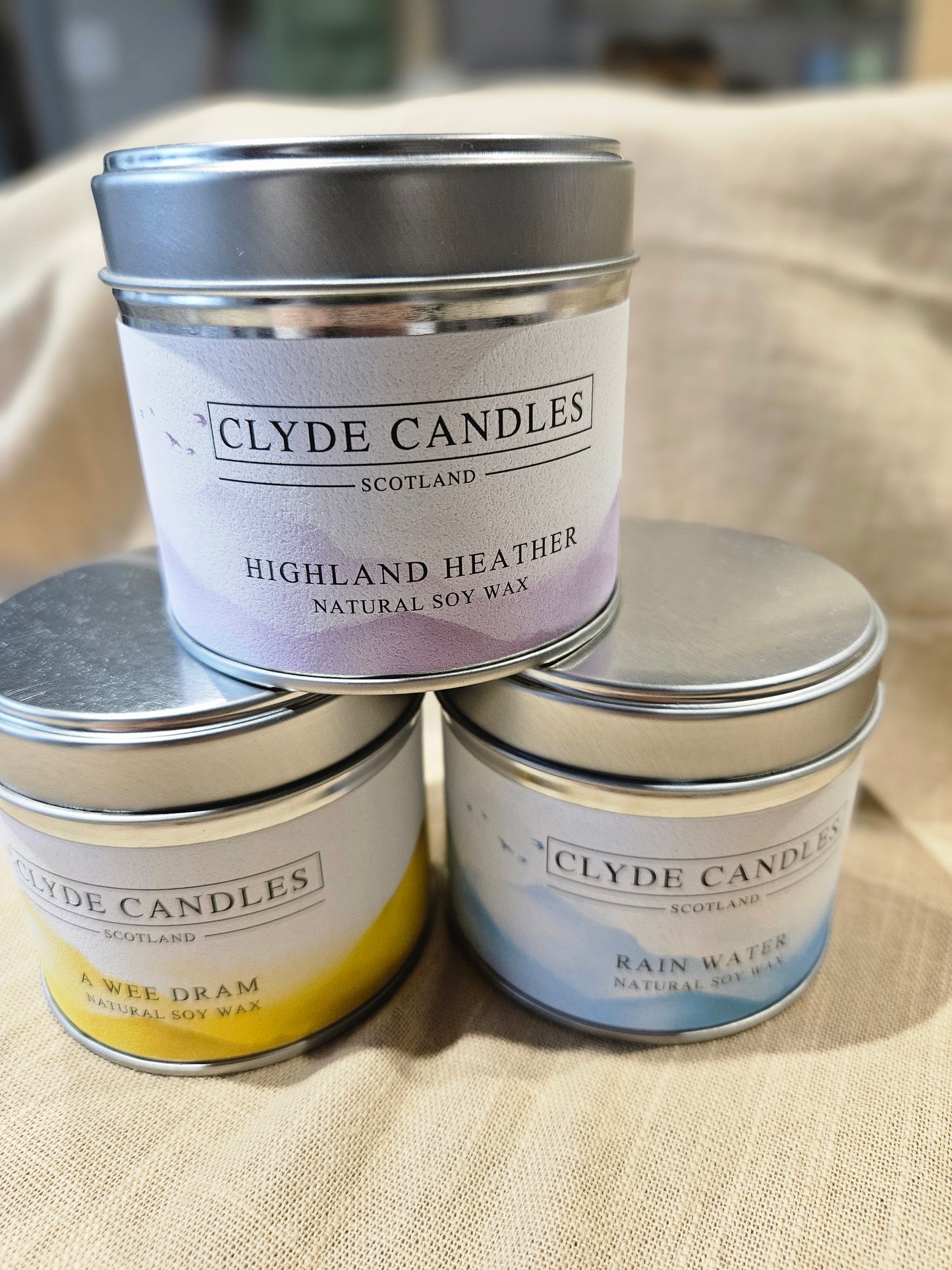 Clyde Candle Tins - three scents