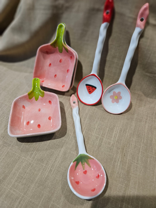 Ceramic Spoon & Mini Tray