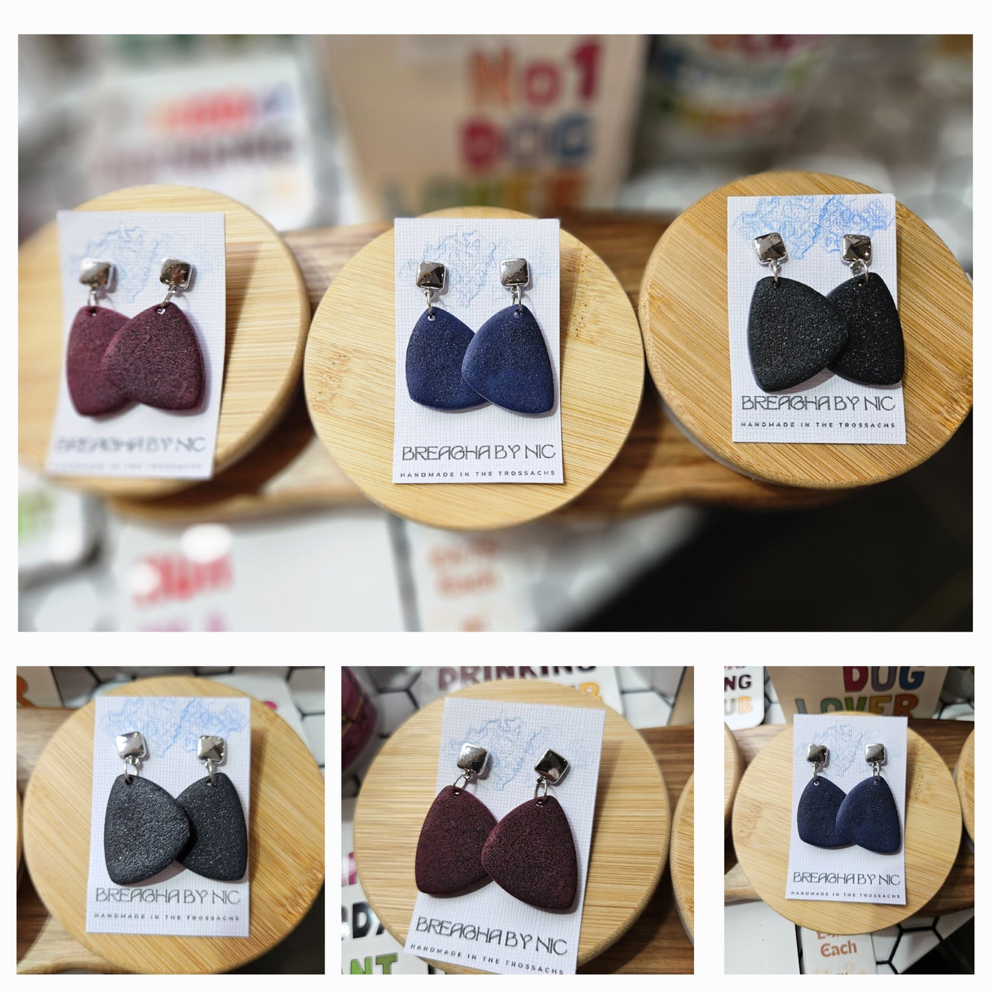 Block Colour Textured Earrings