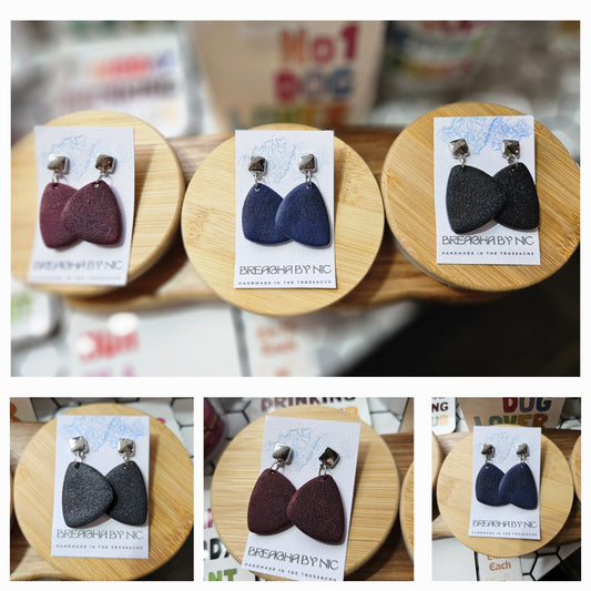 Block Colour Textured Earrings