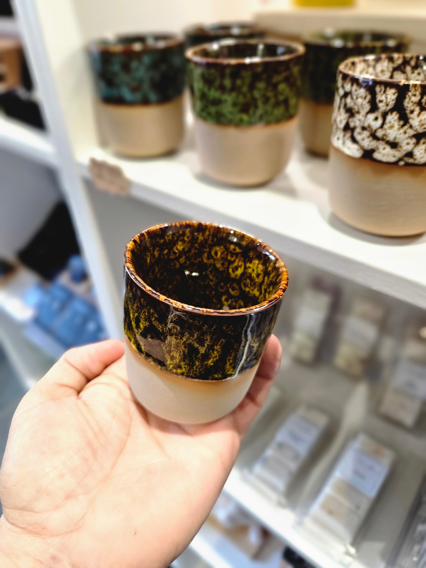 Ceramic Coffee Cups - Part Glazed