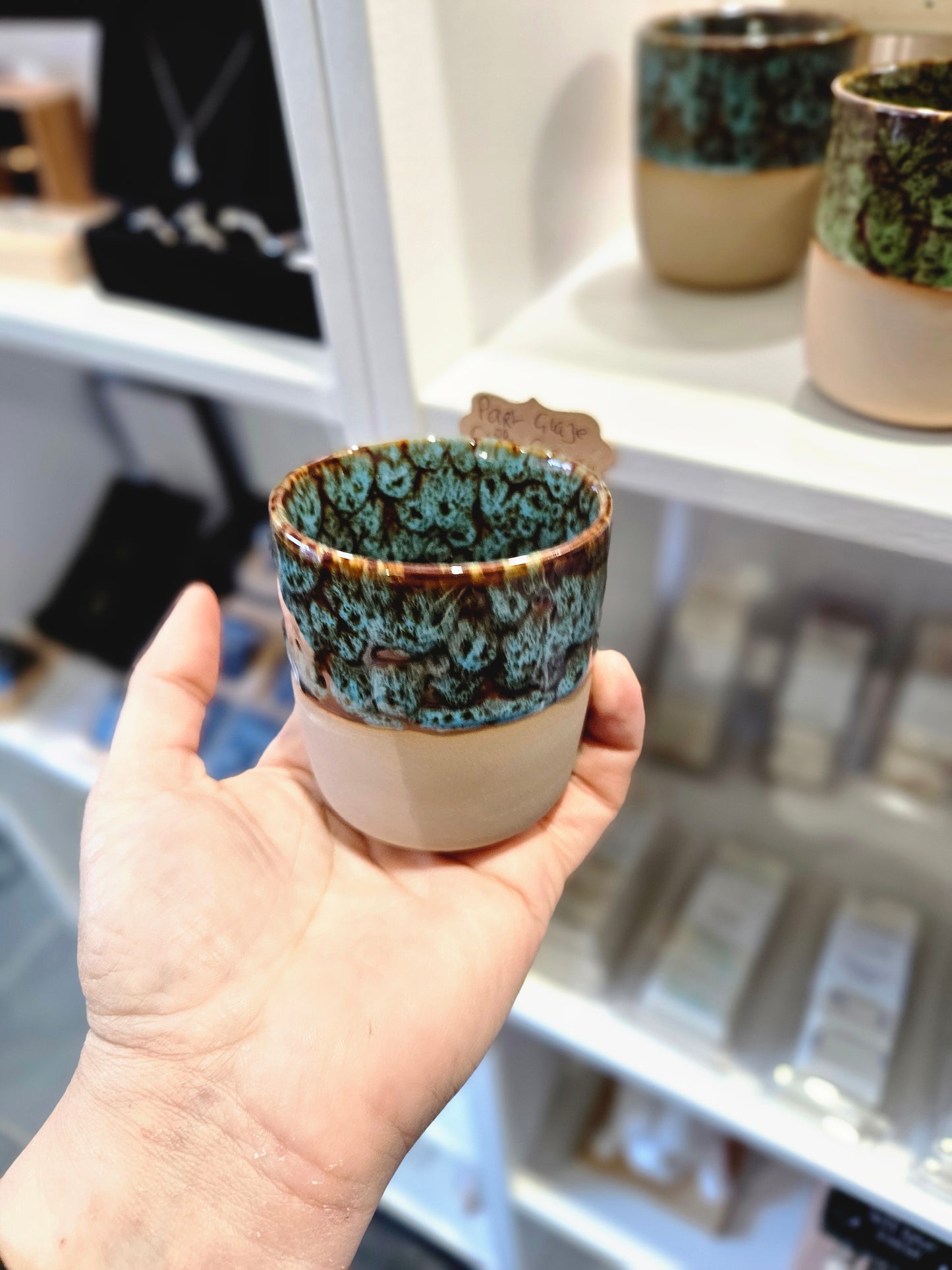 Ceramic Coffee Cups - Part Glazed