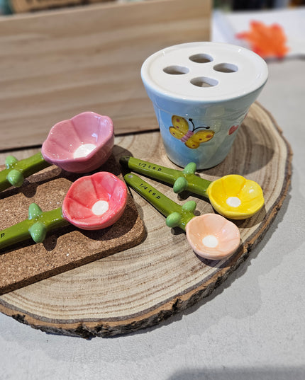 Ceramic Spoon Set - 4 spoons