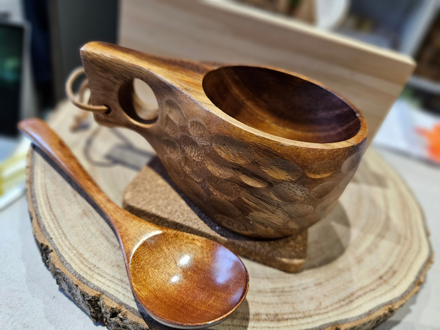 Wooden Coffee Mug - Handcrafted