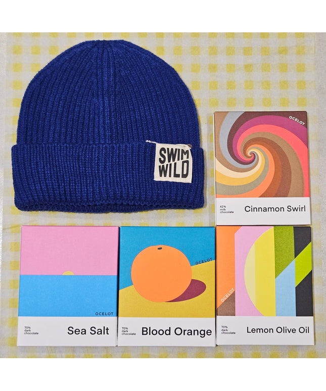 Swim Wild Hat & Artisan Chocolate Set