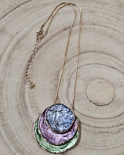 Northern Lights Enamel Pendant Necklace