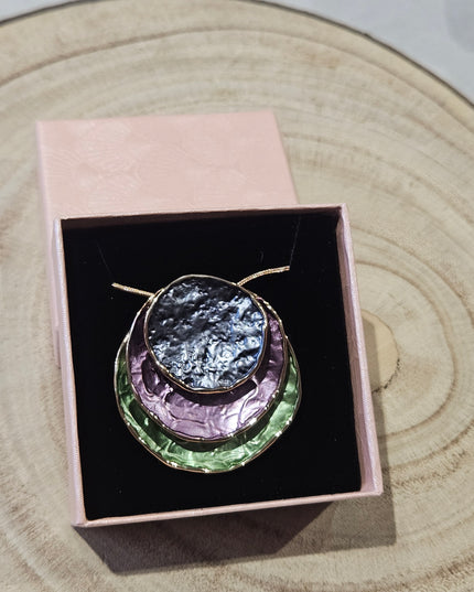 Northern Lights Enamel Pendant Necklace