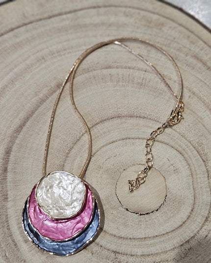 Cosmo Lights Enamel Pendant Necklace