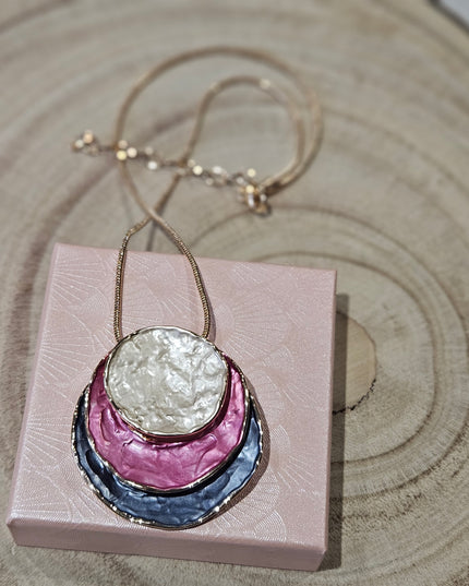 Cosmo Lights Enamel Pendant Necklace