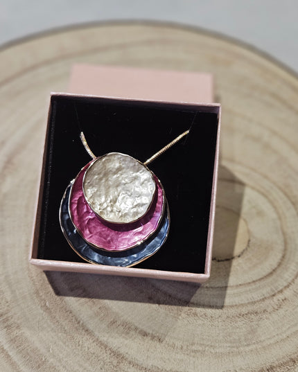 Cosmo Lights Enamel Pendant Necklace