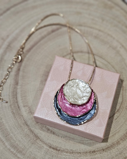 Cosmo Lights Enamel Pendant Necklace