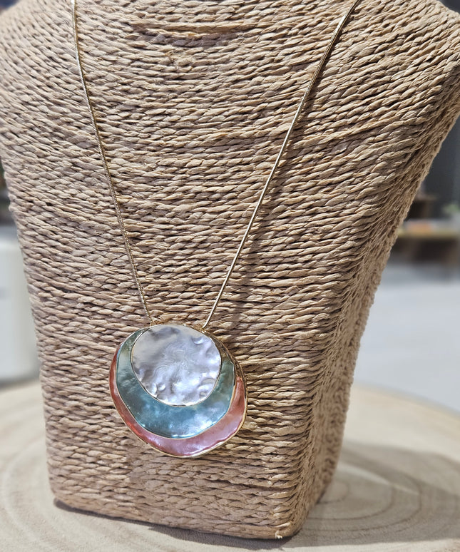 Pastel Bloom Enamel Pendant Necklace