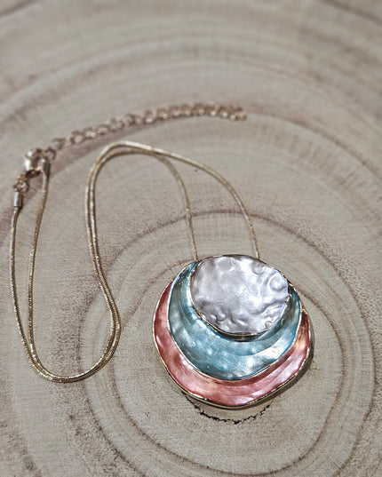 Pastel Bloom Enamel Pendant Necklace