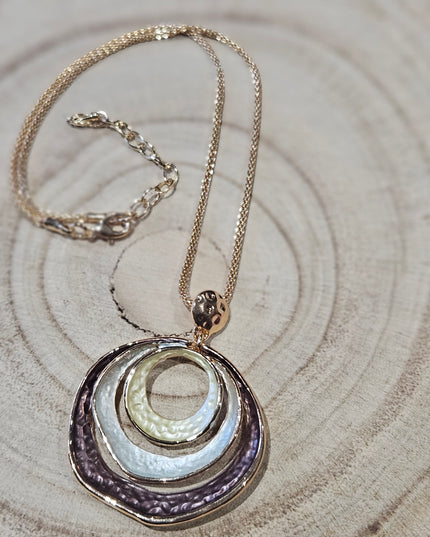 Natures Glimmer Enamel Pendant Neckalce