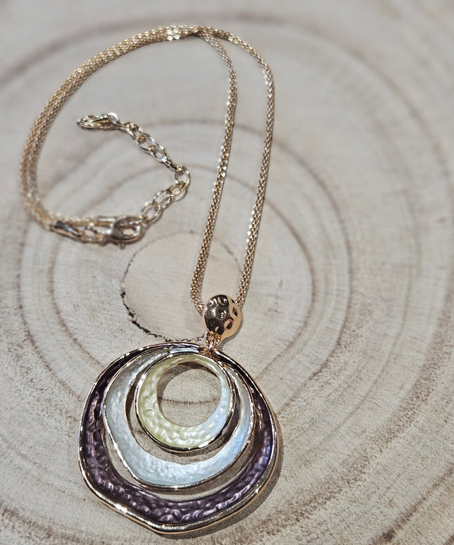 Natures Glimmer Enamel Pendant Neckalce