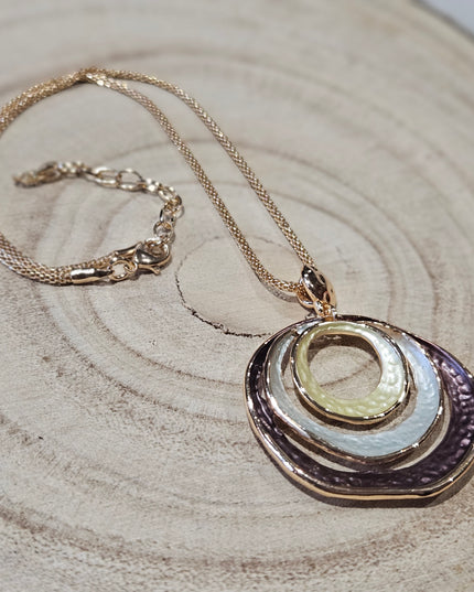 Natures Glimmer Enamel Pendant Neckalce