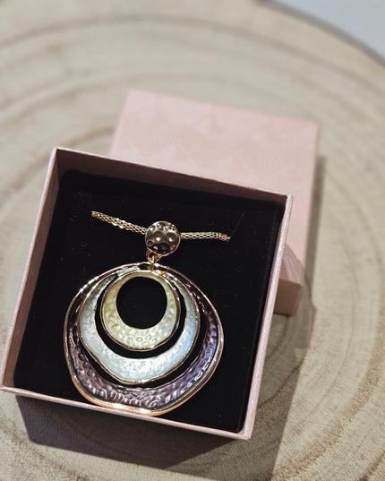 Natures Glimmer Enamel Pendant Neckalce