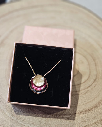 Cosmo Lights Enamel Pendant Necklace