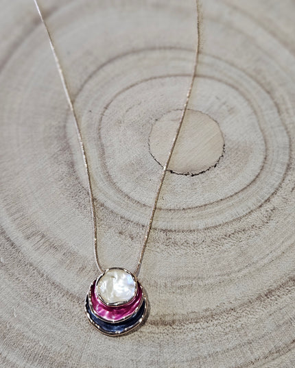 Cosmo Lights Enamel Pendant Necklace