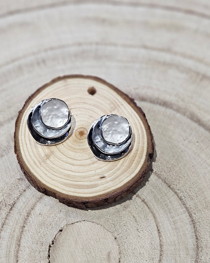 Lunar Tides Enamel Stud Earrings